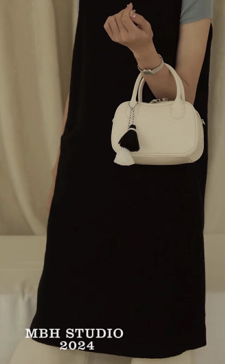MBH Niche Design Irregular Bowling Handbag with Charm