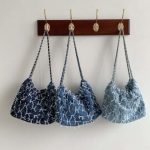 2024 New Denim Underarm Heart Diamond Quilted Handbag Commuter Shoulder Bag for Women
